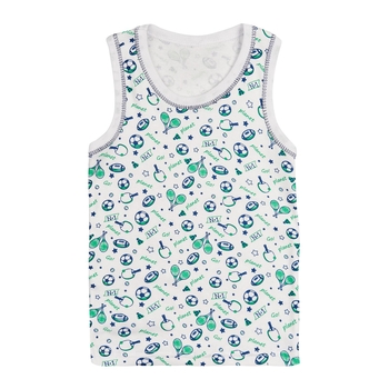 Майка Ляля 4БК108 146 Білий Синій (821156.1004965) - Pampik