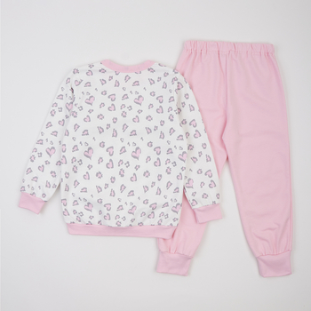 Піжама утеплена Ляля К3ФТ118 К3ФТ143 К3ФТ152 К3ФТ153 футер 128 Рожевий (1027089.11844627) - Pampik - 2