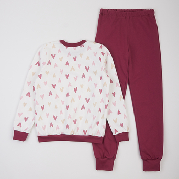 Піжама утеплена Ляля К3ФТ118 К3ФТ143 К3ФТ152 К3ФТ153 футер 146 Бордовий (1027107.11844631) - Pampik - 2