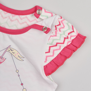 Футболка ясельна Ляля 3Т08 86 Белый Розовый (577054.43752) - Pampik - 3