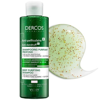 Шампунь-скраб Vichy Dercos Micro Peel для глубокой очистки кожи головы и волос против стойкой перхоти и избытка себума, 250 мл - Pampik - 5