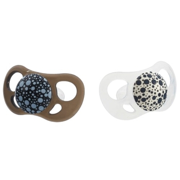 Пустушка силіконова Twistshake Black White, ортодонтична, 6+ міс., 2 шт. (78092) - Pampik