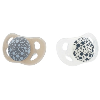 Пустышка силиконовая Twistshake Pastel Grey White, ортодонтическая, 0-6 мес., 2 шт. (78594) - Pampik