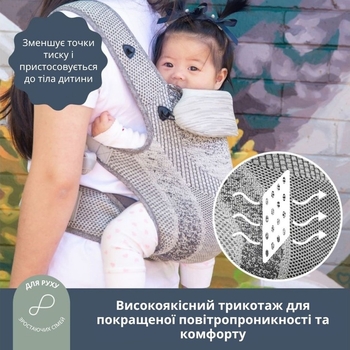 Рюкзак-переноска DreamBaby Inspire Grey (G2460) - Pampik - 6