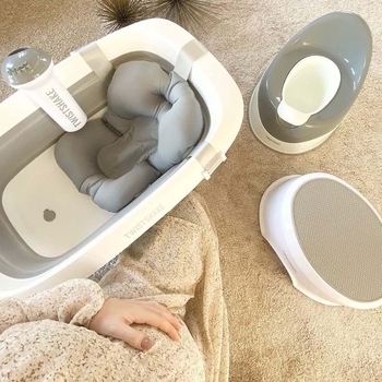 Розкладна ванна з вкладишем для купання Twistshake Pastel Grey (78538) - Pampik - 7