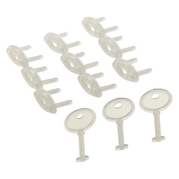 Заглушки для розеток DreamBaby Euro, 9 заглушок + 3 ключі (G142E) - Pampik