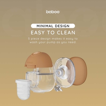 Молоковідсмоктувач електричний портативний Baboo, подвійний, какао (2-012) - Pampik - 5