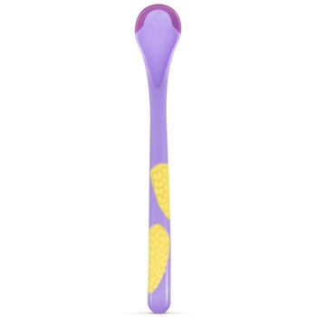 Термочувствительная ложка Baboo, фиолетовая, 4+ мес. (10-028) - Pampik