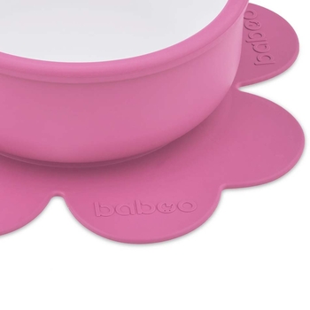 Мисочка силіконова Baboo з основою-присоскою, 6+ міс, фіолетовий (9-036) - Pampik - 4