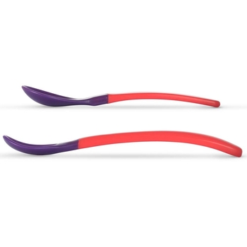 Термочутливі ложки Baboo, 2 шт., червоні, 4+ міс. (10-022) - Pampik - 4