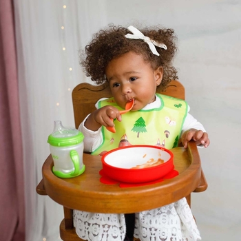 Тарілка силіконова Baboo з протиковзкою основою, 6+ міс, помаранчевий (9-023) - Pampik - 8