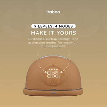 Молоковідсмоктувач електричний портативний Baboo, подвійний, какао (2-012) - Pampik - 4