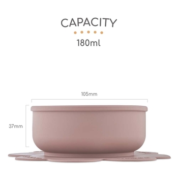 Мисочка силиконовая Baboo с основой-присоской, 6+ мес, какао (9-035) - Pampik - 9