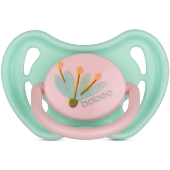 Пустушка кругла Baboo латексна Flora, зелена, 0+ міс (5-515) - Pampik