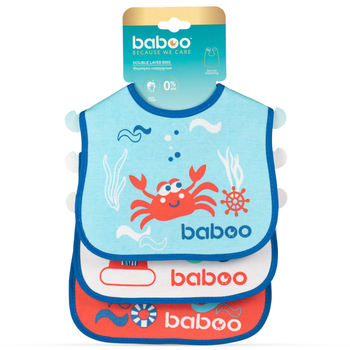 Набір нагрудників Baboo Marine, 3 шт, 0+ місяців (11-009) - Pampik - 3