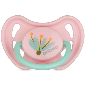 Пустышка круглая Baboo Flora, латекс, розовая, 6+ мес. (5-516) - Pampik