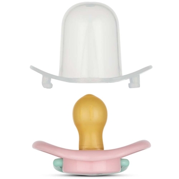 Пустышка круглая Baboo Flora, латекс, розовая, 6+ мес. (5-516) - Pampik - 2