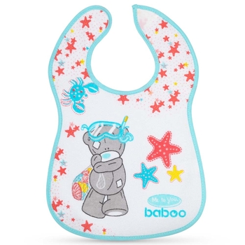 Нагрудник бавовняний Baboo Me to You, білий, 3+ міс. (11-100) - Pampik