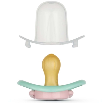 Пустушка кругла Baboo латексна Flora, зелена, 0+ міс (5-515) - Pampik - 2