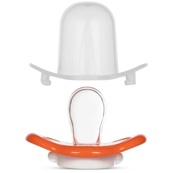 Пустышка симметричная Baboo Marine, силикон, оранжевая, 6+ мес. (5-026) - Pampik - 3