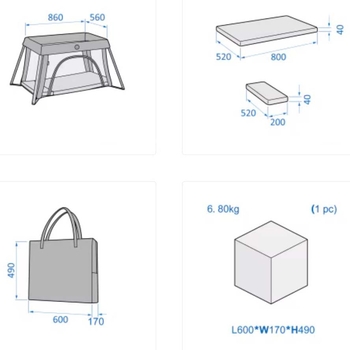 Дитяче ліжечко-манеж Maxi-Cosi Calao Light Beyond Green (2006045111) - Pampik - 8