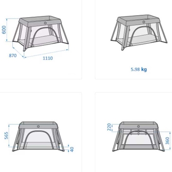 Дитяче ліжечко-манеж Maxi-Cosi Calao Light Beyond Graphite (2006043111) - Pampik - 6