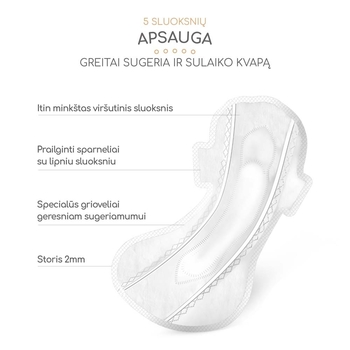 Послеродовые прокладки Baboo, размер L, 8 шт. - Pampik - 2