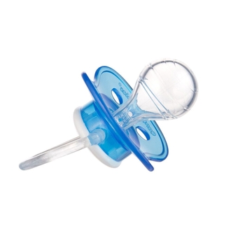 Пустышка силиконовая анатомическая Canpol babies Brokat , 0-6 мес., голубой (22/410) - Pampik - 2