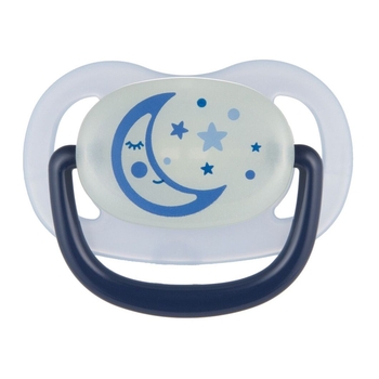 Пустушка силіконова анатомічна Canpol babies Night Dreams, 18+ міс., блакитний (22/502_new blue) - Pampik