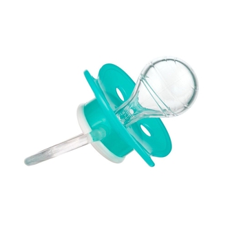 Пустушка силіконова анатомічна Canpol babies Brokat, 0-6 міс., бірюзовий (22/410) - Pampik - 2