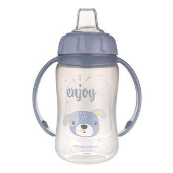 Кружка тренувальна Canpol babies Cute Animals з силіконовим носиком, 320 мл, синій (56/512_blu2) - Pampik - 2