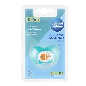 Пустушка силіконова анатомічна Canpol babies Brokat, 0-6 міс., бірюзовий (22/410) - Pampik - 3