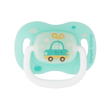 Силиконовая симметричная пустышка Canpol Babies Toys, бирюзовый, 0-6 мес. (23/291 Бірюзовий) - Pampik