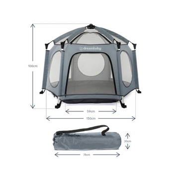 Манеж дитячий DreamBaby Adventure Blue/Grey (G9510) - Pampik - 3