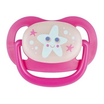 Пустушка силіконова анатомічна Canpol babies Love&sea, 18 міс., рожевий (22/508_new pink) - Pampik