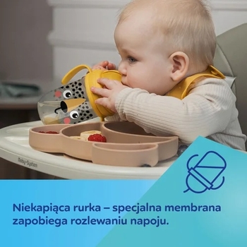 Кружка-непроливайка Canpol babies BabiesBoo Гепард з трубочкою та обтяжувачем, 270 мл, помаранчевий (56/617_ora) - Pampik - 8
