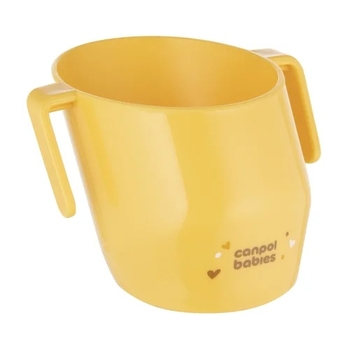 Ергономічна кружка Canpol babies для навчання самостійного пиття, 180 мл, жовтий (74/060_yel) - Pampik