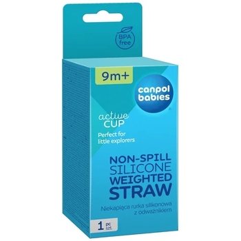 Силіконова непроливайка-трубочка з обтяжувачем для поїльника Canpol babies 56/510 ( 56/622) - Pampik - 3