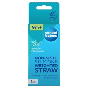 Силіконова непроливайка-трубочка з обтяжувачем для поїльника Canpol babies 56/510 ( 56/622) - Pampik - 2