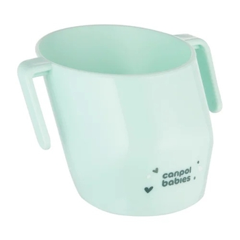 Ергономічна кружка Canpol babies для навчання самостійного пиття, 180 мл, бірюзовий (74/060_tur) - Pampik