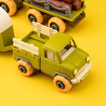 Игровой набор-конструктор OTAMANKO Веселый хутор: трактор з прицепом, грузовик с прицепом и конь (532.01.66) - Pampik - 7