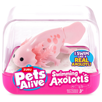 Интерактивная игрушка Pets & Robo Alive S1 Аксолотль, розовый (9556A) - Pampik