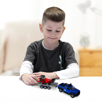 Игровой набор TechnoDrive Внедорожник с прицепом и погрузчиком (510207.270) - Pampik - 11