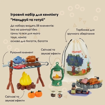 Ігровий набір для кемпінгу Otamanko Мандруй та готуй, 28 елементів (532.02.60) - Pampik - 2
