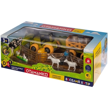 Ігровий набір-конструктор OTAMANKO Веселий хутір: трактор з причепом, фермер з вівцями та курями (532.01.57) - Pampik - 9