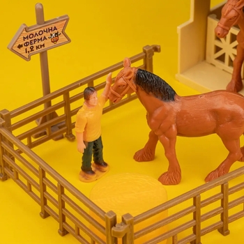 Ігровий набір-конструкторOTAMANKO Веселий хутір: вантажівка та стайня з конями (532.01.61) - Pampik - 8