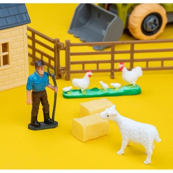 Ігровий набір-конструкторOTAMANKO Веселий хутір: трактор з причепом та ферма з вівцями та курями (532.01.60) - Pampik - 3