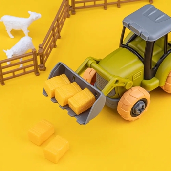 Ігровий набір-конструктор OTAMANKO Веселий хутір: трактор з причепом, фермер з вівцями та курями (532.01.57) - Pampik - 3