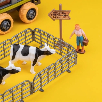 Ігровий набір-конструкторOTAMANKO Веселий хутір: трактор з причепом та фермер з коровами (532.01.56) - Pampik - 5