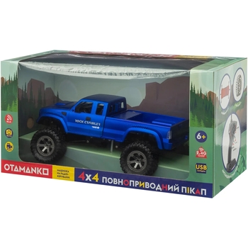 Машинка на радиоуправлении OTAMANKO 4x4 Полноприводный пикап с камерой, синий (532.01.38) - Pampik - 14